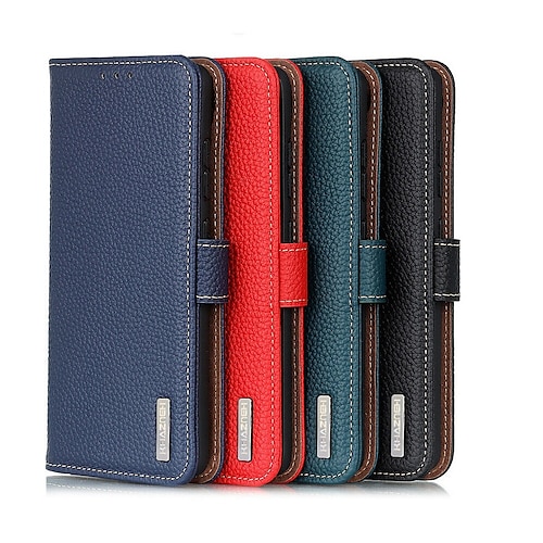 

Genuine Leather Flip Wallet Phone Case for Samsung Galaxy S22 Ultra Plus S21 S20 Note 20 Plus Magnetic Clasp Durable Kickstand Card Slots Full Body Cover for Samsung Galaxy A51 A71 A21s