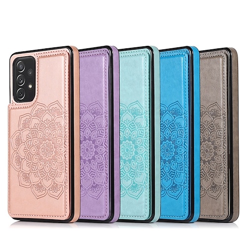 

telefon Etui Til Samsung Galaxy Bagcover Læder æske Tegnebogskortetui S23 S22 S21 S20 Plus Ultra A73 A53 A33 A52 A42 Note 20 10 Kortholder Støvsikker Stødsikker Grafisk Ensfarvet TPU PU Læder