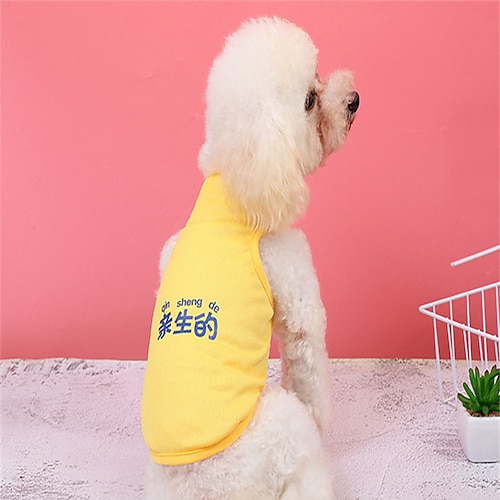 

Dog Vest Dog Costume Quotes & Sayings Text / Number Leisure Adorable Dailywear Casual / Daily Dog Clothes Puppy Clothes Dog Outfits Breathable Yellow Costume for Girl and Boy Dog Polyester XS S M L