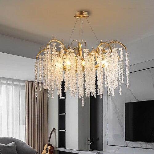

led pendel 65 cm lanterne desgin lysekrone metalmalet finish 220-240v