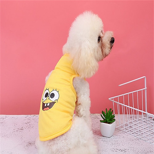 

Dog Vest Dog Costume Character Leisure Adorable Dailywear Casual / Daily Dog Clothes Puppy Clothes Dog Outfits Breathable Yellow Costume for Girl and Boy Dog Polyester XS S M L XL XXL