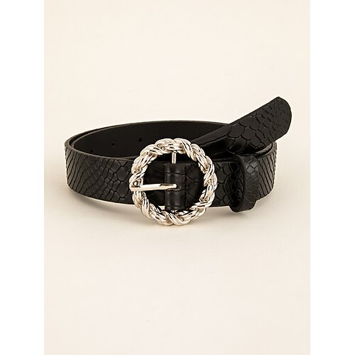 

Women's Waist Belt Party Street Dailywear Holiday Black Belt Pure Color Basic Fall Winter Spring Summer