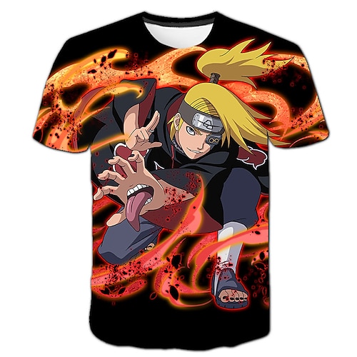 

Naruto Akatsuki Anime Dessin Animé Manga 3D 3D Harajuku Art graphique Tee-shirt T-shirt Pour Homme Femme Adulte Impression 3D Mélangé polyester / coton