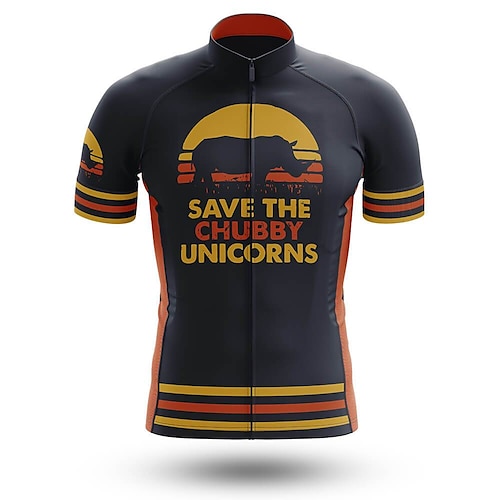 

21Grams Men's Cycling Jersey Short Sleeve Bike Top with 3 Rear Pockets Mountain Bike MTB Road Bike Cycling Breathable Quick Dry Moisture Wicking Reflective Strips Dark Navy Graphic Polyester Spandex