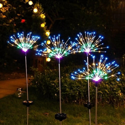 

Outdoor Solar LED Firework String Lights 120 LED IP65 Waterproof For Garden Pathway Patio Yard Fairy Light Lamp Decoration Colorful Lighting 1X 2X