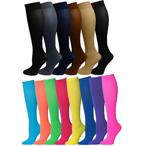 

5 Pairs Solid Color Compression Socks Outdoor Cycling And Running Breathable Adult Sports Socks Compression Socks