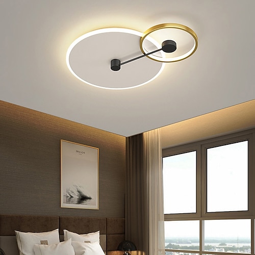 

LED Ceiling Light Circle Ring Design Modern Nordic Gold 40cm 50cm Geometric Shapes Flush Mount Lights Metal Modern Style Geometrical Painted Finishes 220-240V 110-120V