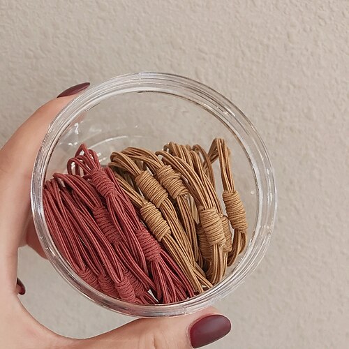 

20pcs Women's Hair Ties Hair Tie For Street Holiday Festival Head Handmade Rubber 1 2 Mixed Color