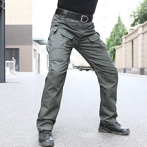 Men's Tactical Cargo Pants with Multiple Pockets for Casual Work and  Outdoor Activities