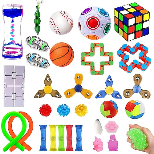 

32 Pack Sensory Fidget Toys Set, Stress Relief Kits, Gifts for Birthday Party Favors, Christmas Stocking Stuffers, School Classroom Rewards, Carnival Prizes, Pinata Goodie Bag Fillers