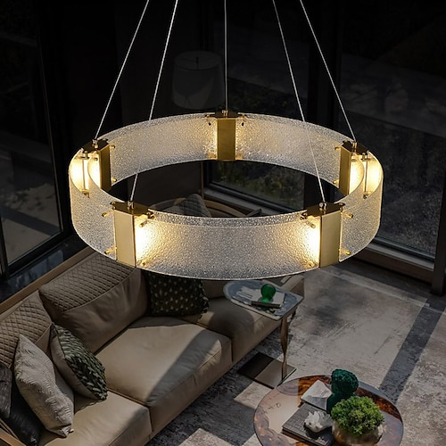 

LED Pendant Light Circle Gold 80 cm Lantern Desgin Pendant Light Metal LED 220-240V 110-120V