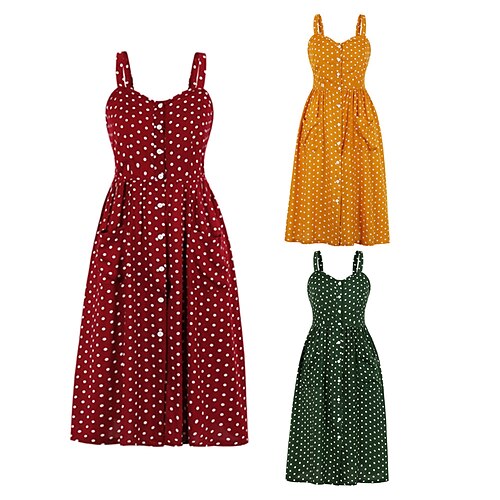 

Audrey Hepburn Retro Vintage Anos 50 Vestido Coquetel Vestido antigo Verão Um vestido de linha Vestido de chá Vestido de formatura Mulheres Ocasiões Especiais Verde / Vinho / Vermelho Vintage Cosplay