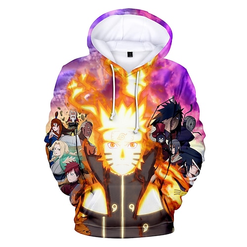 

Naruto Uchiha Sasuke Anime Cartoon Manga 3D Harajuku Graphic Kawaii Hoodie For Men's Women's Adults' 3D Print 100% Polyester