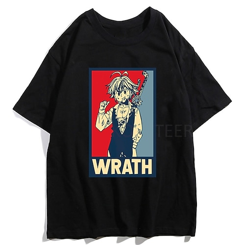 

The Seven Deadly Sins Cosplay Anime Cartoon Manga Print Harajuku Graphic Kawaii T-shirt For Men's Women's Adults' Hot Stamping Polyester / Cotton Blend