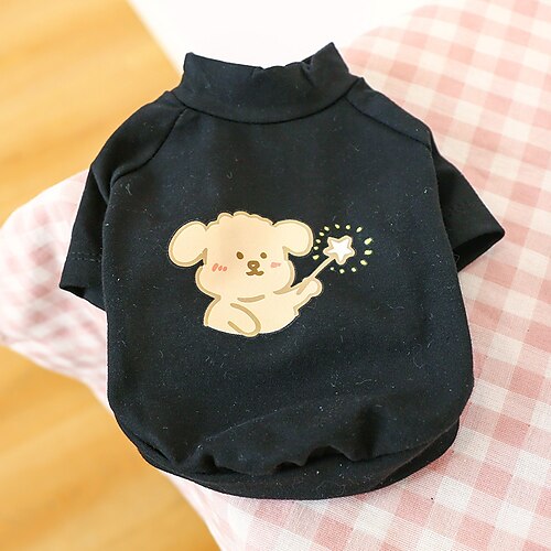 

Dog Shirt / T-Shirt Dog Costume Character Elegant Adorable Cute Dailywear Casual / Daily Dog Clothes Puppy Clothes Dog Outfits Breathable White Black Costume for Girl and Boy Dog Polyester XS S M L XL