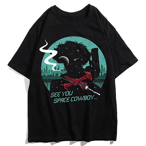 

Inspired by Cowboy Bebop Cosplay Cartoon Manga Back To School Print Harajuku Graphic Kawaii T shirt For Men's Women's Adults' Hot Stamping Polyester / Cotton Blend