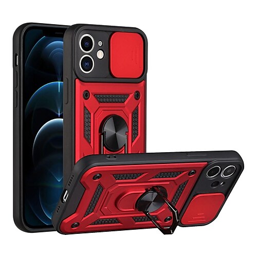 

Armor Ring Phone Case For iPhone 13 12 Pro Max 11 SE 2020 X XR XS Max 8 7 Shockproof Dustproof Hybrid Soft Frame Bracket Back Cover with Stand