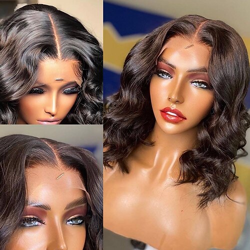 

Synthetic Lace Wig Curly Style 20 24 inch Black Silky Straight 132.5 lace front Wig Women's Wig Black