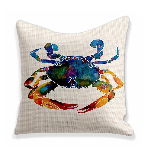 

Crab Double Side Cushion Cover 1PC Soft Decorative Square Throw Pillow Cover Cushion Case Pillowcase for Bedroom Livingroom Superior Quality Machine Washable Outdoor Cushion for Sofa Couch Bed Chair