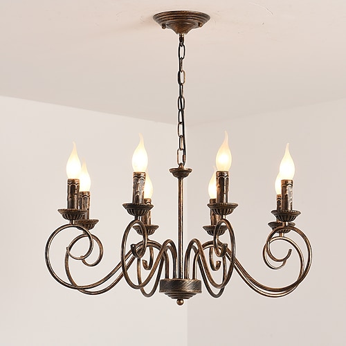 

Chandelier Metal Vintage Style Black Copper 70cm Candle Style Classic Basic Painted Finishes Traditional Classic Country 6 8 Heads 220-240V 110-120V