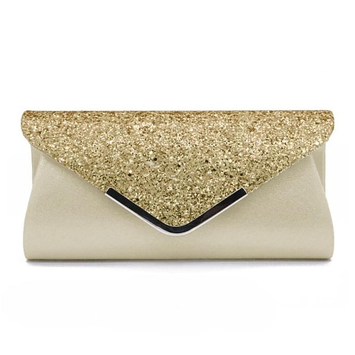 

Women's 2022 Chain Bag Evening Bag Polyester Sequin Chain Solid Color Glitter Shine Party Wedding Black Pink Silver Gold