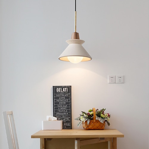 

LED Pendant Light Modern Nordic White Cement Bedside Light Personality Art Model Room Living Room Restaurant Hotel Bar