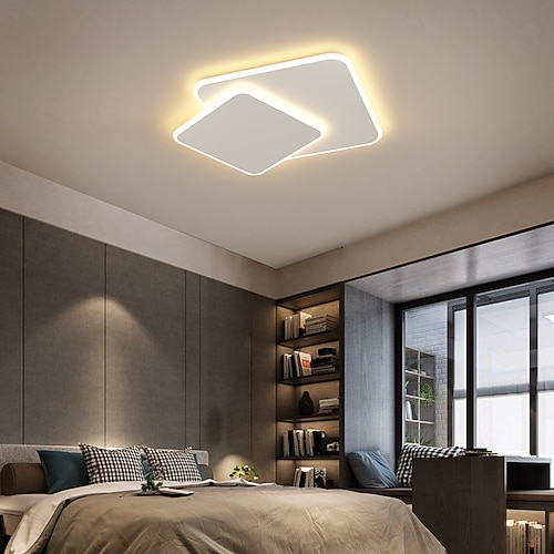 

LED Ceiling Light Modern Square Design 40cm 50cm Geometric Shapes Flush Mount Lights Metal Modern Style Geometrical Painted Finishes 220-240V 110-120V