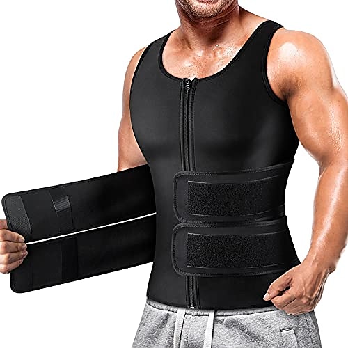 

Hot Sweat Workout Tank Top Slimming Vest Sports Neoprene Fitness Gym Workout Exercise & Fitness Adjustable Tummy Control Weight Loss Tummy Fat Burner For Men