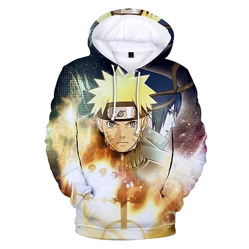 

Naruto Uchiha Sasuke Anime Dessin Animé Manga 3D Harajuku Art graphique Kawaii Sweat à capuche Pour Homme Femme Adulte Impression 3D 100 % Polyester