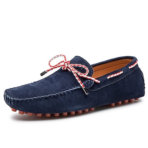 

Men's Boat Shoes Comfort Loafers Crib Shoes Drive Shoes Driving Loafers Casual Daily Suede Breathable Non-slipping Wear Proof Purple Khaki Dark Blue Fall Spring