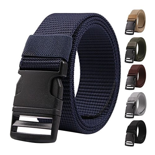 

Men's Belt Knit Army Green Khaki Brown Navy Blue Gray Designer Belts Camping & Hiking Solid Colored