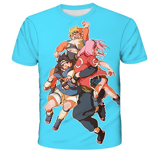 

Naruto Akatsuki Anime Dessin Animé Manga 3D 3D Harajuku Art graphique Tee-shirt T-shirt Pour Homme Femme Adulte Impression 3D Mélangé polyester / coton