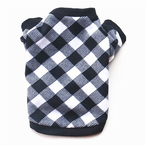 

Dog Costume Sweatshirt Plaid / Check Leisure For Indoor and Outdoor Use Casual / Daily Outdoor Winter Dog Clothes Puppy Clothes Dog Outfits Warm Black / White Costume for Girl and Boy Dog Fleece XS S