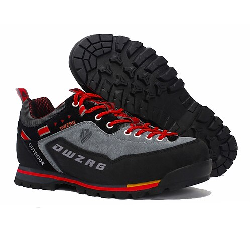 

Men's Hiking Shoes Wearable Breathable Comfortable Hiking Outdoor Exercise Running Suede Spring, Fall, Winter, Summer Black / Red Black / Blue / Round Toe
