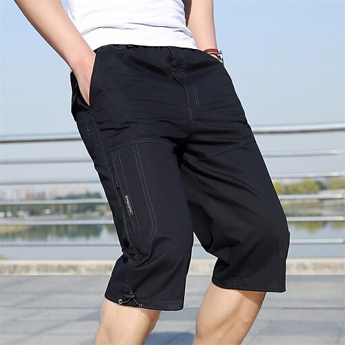 

Hombre Pantalón Corto Cargo pantalones cortos capri Pantalones Capri Shorts para senderismo Bolsillo Cintura elástica Multi bolsillo Plano Comodidad Transpirable Medio corto Deporte Diario 100