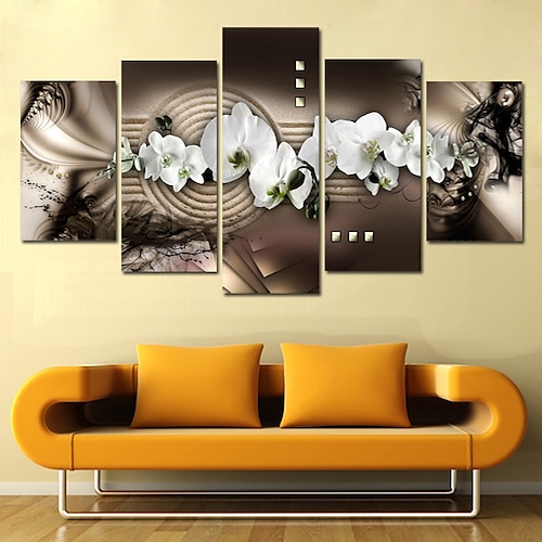 

5 Panel Wall Art Canvas Prints Painting Artwork Picture Floral Home Decoration Décor Rolled Canvas No Frame Unframed Unstretched