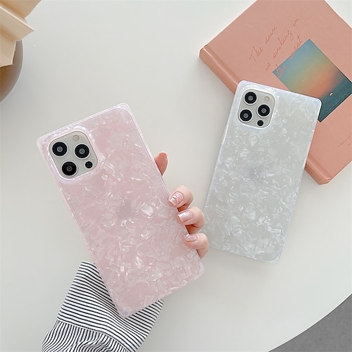 

Phone Case For Apple Back Cover iPhone 14 Pro Max 14 Plus 13 12 11 Pro Max Mini X XR XS Dustproof Shockproof Solid Colored Geometric Pattern Marble TPU