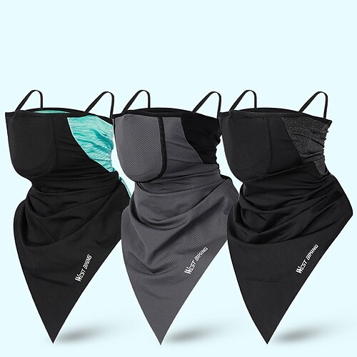 

WEST BIKING Sports Mask Headwear Neck Gaiter Neck Tube Patchwork Solid Color Sunscreen Fast Dry Breathability Soft Stretchy Bike / Cycling White Black Grey Summer for Unisex Adults' Outdoor Exercise