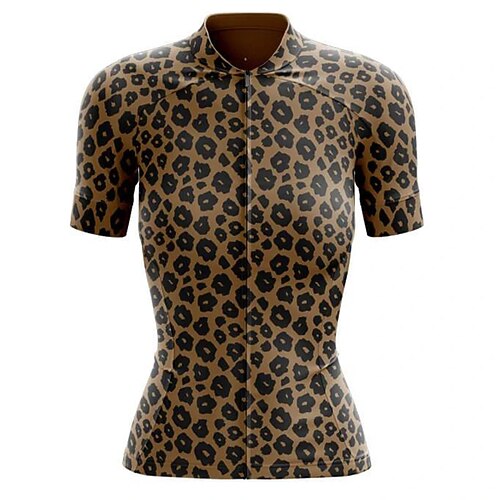 

21Grams Women's Cycling Jersey Short Sleeve Bike Top with 3 Rear Pockets Mountain Bike MTB Road Bike Cycling Fast Dry Breathable Soft Back Pocket Brown Graphic Polyester Spandex Sports Clothing