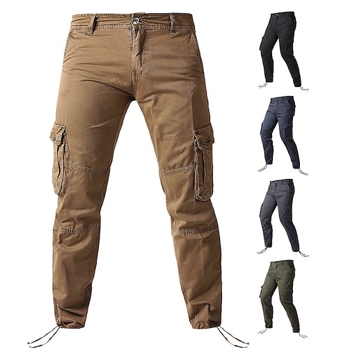 

Men's Work Pants Hiking Cargo Pants 6 Pockets Tactical Pants Summer Outdoor Regular Fit Ripstop Breathable Sweat wicking Wear Resistance Cotton Multiple Pockets Pants / Trousers Dark Grey Army Green