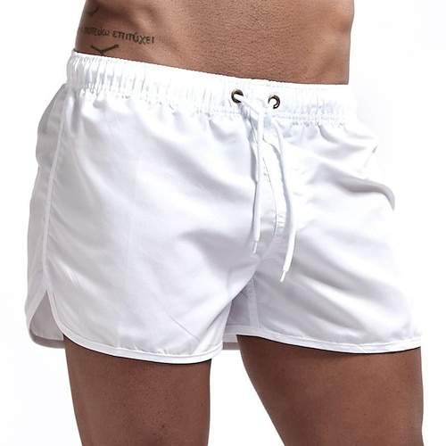 

Men's Swim Shorts Swim Trunks Board Shorts 5.5 Inch Inseam Shorts 3 inch Shorts Drawstring Elastic Waist Elastic Drawstring Design Solid Color Comfort Quick Dry Knee Length Daily Sports Bathing