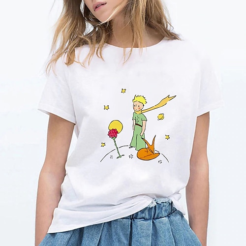 

Inspired by Little Prince Cosplay Cartoon Manga Back To School Print Harajuku Graphic Kawaii T-shirt For Men's Women's Adults' Hot Stamping Polyester / Cotton Blend
