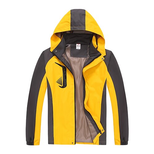 

Women's Hiking Softshell Jacket Waterproof Hiking Jacket Hiking Windbreaker Summer Outdoor Patchwork Waterproof Windproof Quick Dry Lightweight Jacket Hoodie Top Full Length Visible Zipper Hunting