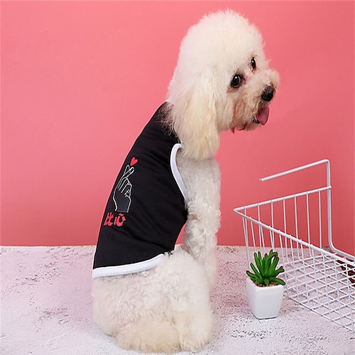 

Dog Vest Dog Costume Word / Phrase Heart Leisure Adorable Dailywear Casual / Daily Dog Clothes Puppy Clothes Dog Outfits Breathable Black Costume for Girl and Boy Dog Polyester XS S M L XL XXL