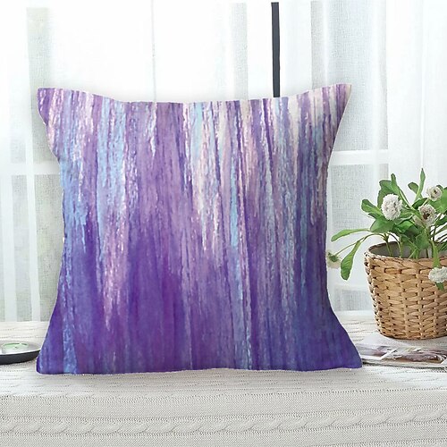 

Purple Double Side Cushion Cover 1PC Soft Throw Pillow Cover Cushion Case Faux Linen Pillowcase for Sofa Bedroom Livingroom Superior Quality Machine Washable Outdoor Cushion for Sofa Couch Bed Chair