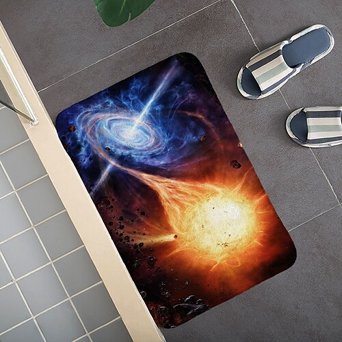 

Seven Stars in Universe Pattern Carpet Door Mat Bedroom Living Room Carpet Study Room Carpet Kitchen Bathroom Anti-slip Mat