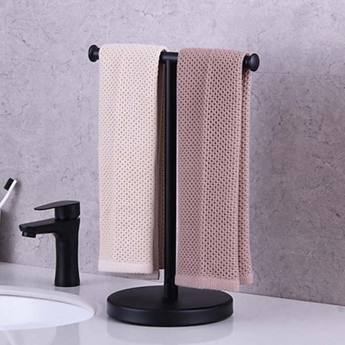 

Standing Towel Rack Stainless Steel Bathroom Double Towel Bar Toilet Paper Holder Bathroom Accessories 1pc