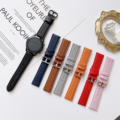 

1 pcs Smart Watch Band for Huawei Huawei Watch GT2 46mm Huawei Watch GT2 42mm Huawei Watch GT2 PU Leather Smartwatch Strap Leather Loop Business Band Replacement Wristband