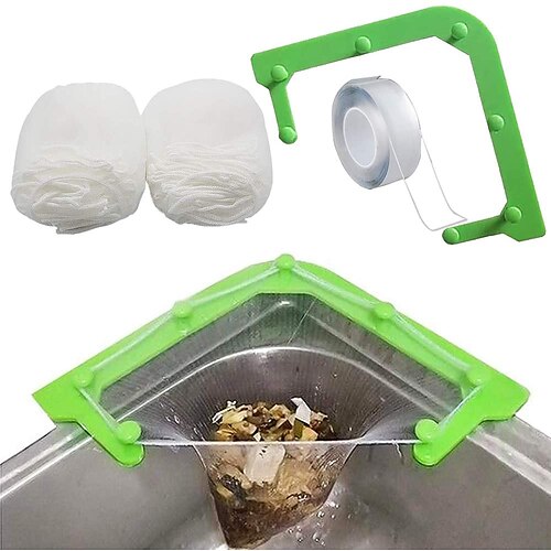 

Kitchen Triangle Sink Filter Drainage Rack Strainer Leftovers Sink Mesh Fregadero Filtro Anti-clogging Trash Drain Accessories