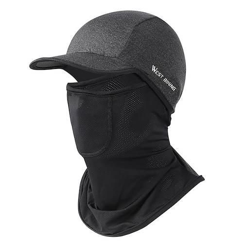

WEST BIKING Headwear Balaclava Neck Gaiter Neck Tube Patchwork Solid Color Sunscreen Breathability Soft Stretchy Sweat wicking Bike / Cycling White Grey BlackGray Spandex Summer for Unisex Adults'